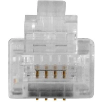 Afbeelding van ACT TD104 RJ11 (6P/4C) Modulaire Connector Platte Kabel 25 stuks