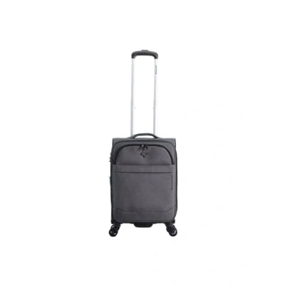 Afbeelding van Saxoline Handbagage Zachte Koffer / Trolley Reiskoffer 55x36.5x22cm Grijs Print