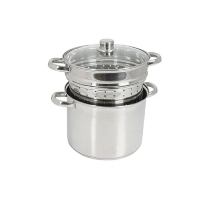 Image de Crealys 504626 cuit pâtes 8 l + couvercle verre diamètre : 24 cm