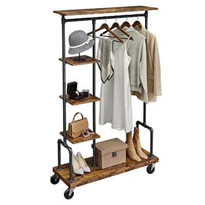 Afbeelding van Garderobe met Roosterplanken in Industriële Stijl