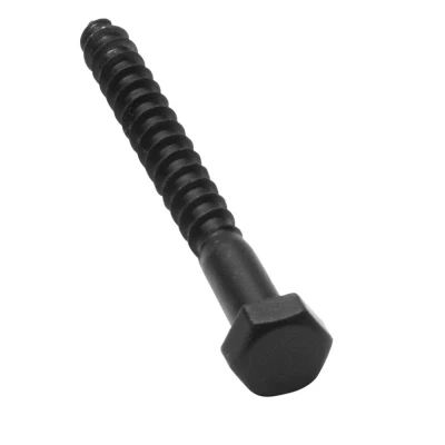 Afbeelding van Blackline houtdraadbout DIN 571 6x 50 4.8 zwart gecoat 25 stuks