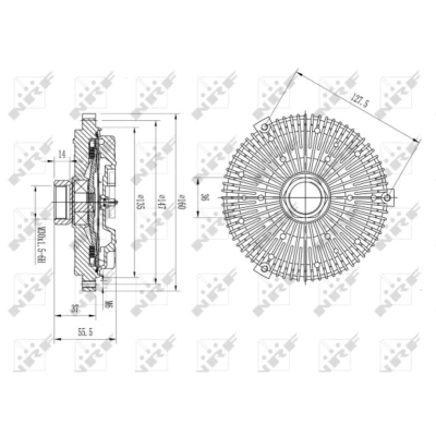 Afbeelding van Koppeling, radiateurventilator NRF 49593