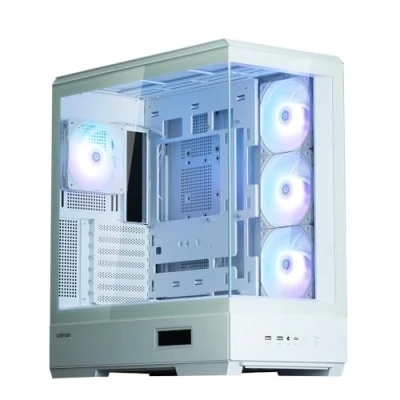 Afbeelding van Zalman GHE P50 DS ATX Behuizing Getemperd Glas Panoramisch Zicht Wit (ATX, Mini ITX, mATX), PC behuizing,