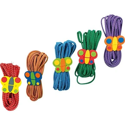 Afbeelding van Small Foot Springtouw Vlinder Kleur, Set van 5