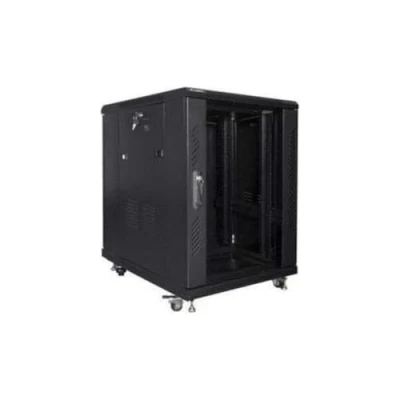 Afbeelding van Lanberg Kast Rack FF01 6815 12B (15U; 19 inch; 848 mm/600 mm/800 mm; Standing; Glas; 800 kg; Kleur Zwart.
