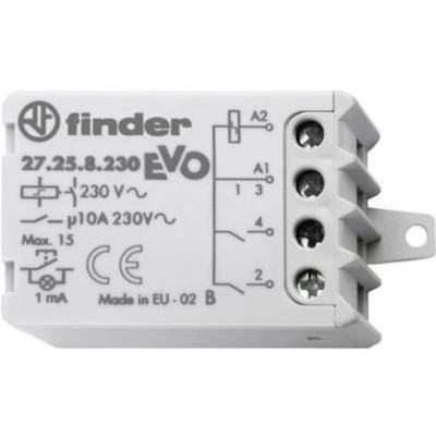 Afbeelding van Finder 27.26.8.230.0000 Stroomstootschakelaar Inbouw 2x NO 230 V/AC 10 A 2300 VA 1 stuk(s)