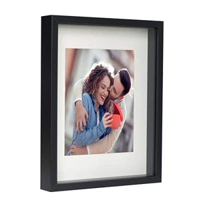 Afbeelding van BD ART Diepe fotolijst, 28 x 35 cm, 3D box, met passe partout, 20 25 zwart