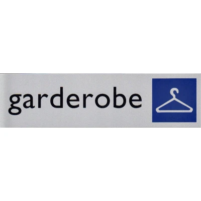 Afbeelding van Infobord pictogram garderobe 165x44mm