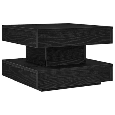 Afbeelding van vidaXL Salontafel 360 graden draaibaar 50x50x34,5 cm zwart