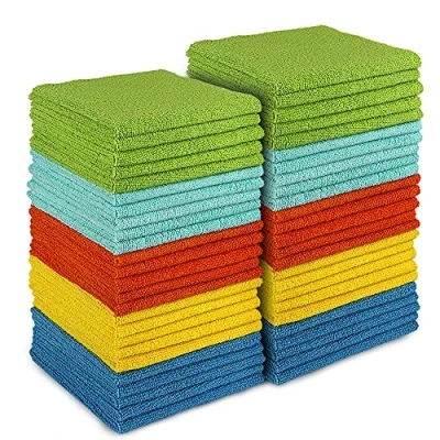 Afbeelding van AIDEA 50 stuks multifunctionele reinigingsdoeken pluisvrij en streepvrij voor thuis, keuken, auto, motorfiets, raam, 30 x cm