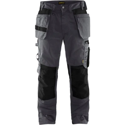 Afbeelding van Blaklader Werkbroek met spijkerzakken 1555 1860 Medium Grijs/Zwart C46