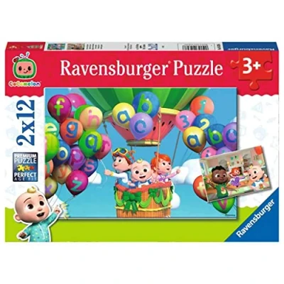 Afbeelding van Ravensburger 05628 Kinderpuzzel leren en spelen 2 x 12 delen Cocomelon puzzel voor kinderen vanaf 3 jaar