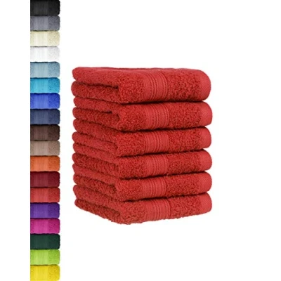 Afbeelding van 6 dlg. Set gastendoekjes in vele kleuren, 100% katoen, pak van 30 x 50 cm