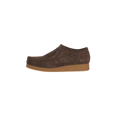Afbeelding van Clarks Premium WallabeeEvo Donkerbruin suède Maat 39, suède, 38,5 EU, suède., 38.5 EU