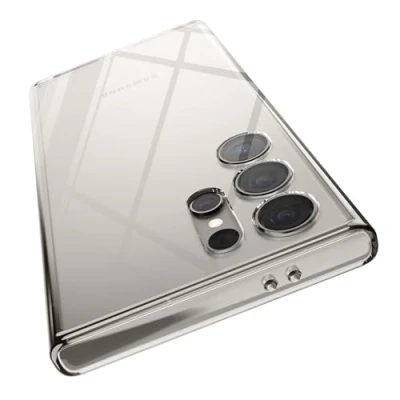 Afbeelding van elago Transparante hybride beschermhoes compatibel met Samsung Galaxy S24 Ultra, TPU + polycarbonaat, nauwkeurige uitsparingen voor camera, bescherming, bumper cover (transparant)