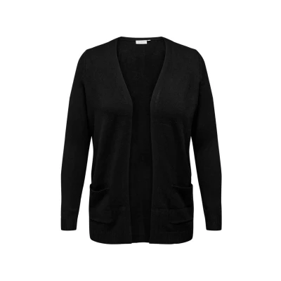 Afbeelding van Only Carmakoma Caresly L/S Open Cardigan KNT Noos Black