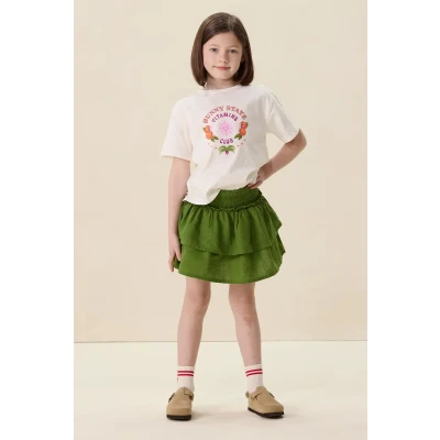 Afbeelding van Sissy Boy Groene Ruffle Rok (Maat 110 116, Katoen)