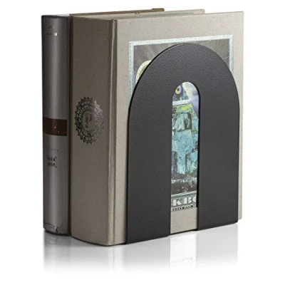 Afbeelding van Officemate Zware boekensteunen van zwart staal 25,4 cm (93182)