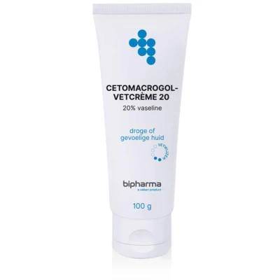 Afbeelding van Bipharma Cetomacrogolvetcrème 20% Vaseline 100g eFarma
