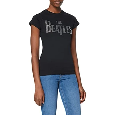 Afbeelding van The Beatles Drop T Logo Heren shirt L Zwart