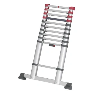 Afbeelding van Hailo T80 Aluminium Telescoopladder 11 Treden + Stabilisatiebalk 103 322 Cm