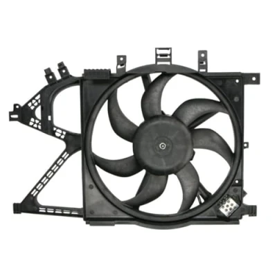 Afbeelding van TYC 825 0007 Radiator Ventilator 385 330 Met ventilatorraamwerk, belastingsweerstand OPEL: Combo C Tour, Box Body / Estate