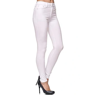 Afbeelding van Elara Chunkyrayan Jeggingbroek voor dames, stretch, skinny fit, Wit Amsterdam