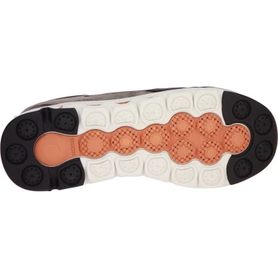 Afbeelding van Geox U Spherica ECUB Sneakers laag, Heren, Maat: 45, Dove grey black Leer en textiel