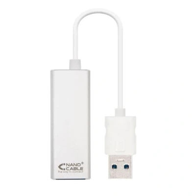 Image de Nanocable Adaptateur réseau USB A Ethernet x 1 argent
