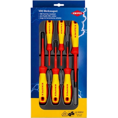 Afbeelding van KNIPEX Schroevendraaierset VDE 6 delig Kruiskop Pozidriv, Phillips