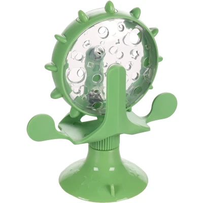 Afbeelding van Flamingo Turna Snackverdeler Katten Snack Dispenser Groen 13,8x7,6x16,3cm 1st