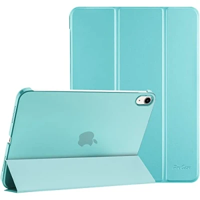 Afbeelding van ProCase Beschermhoes voor iPad 10e generatie, 27,68 cm, 2022, A2696, A2757, A2777, beschermende hoes, automatische slaap /wekfunctie, lichtblauw (aqua)