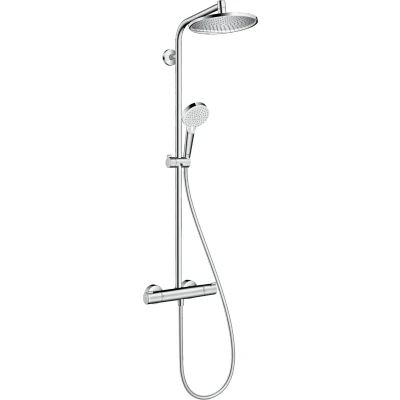 Afbeelding van Hansgrohe Crometta s 240 1jet showerpipe met thermostaat ecosmart chroom