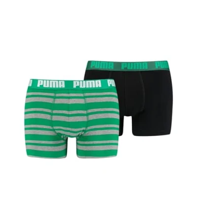 Afbeelding van Puma Heritage Stripe 2 PACK Onderbroeken, Heren, Maat: Medium, Green