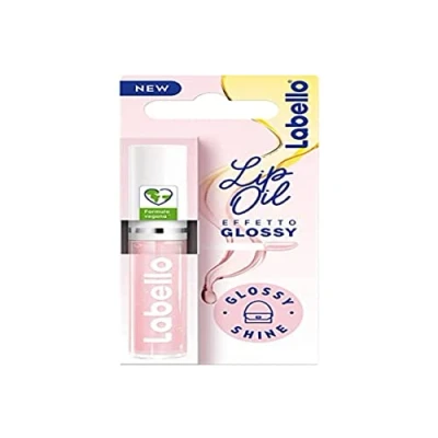 Afbeelding van Labello Lip Oil Glossy Effect: lipglossy gloss 5,5 ml met veganistische formule, volumegevende lipgloss, 100% natuurlijke lipgloss
