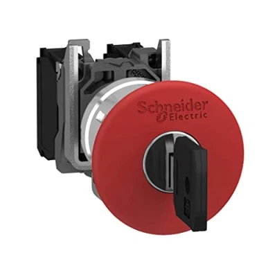 Afbeelding van Schneider Electric Harmony XB4 XB4BS9445 paddenstoel drukknop, sleutelontgrendeling, Ronis 455, 1S+1Ö