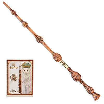 Image de Wizarding World HARRY POTTER Baguette Magique Deluxe Albus Dumbledore Authentique 30 cm Avec Carte de Sorts 6062060 Jouet Enfant 6 ans