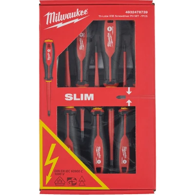 Afbeelding van MILWAUKEE 4932478739 Tri Lobe VDE schroevendraaierset PH 7 delig