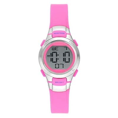 Afbeelding van Armitron Sport Digitaal dameshorloge chronograaf met kunsthars armband 45/7012, parelwit, 45/7012PWT