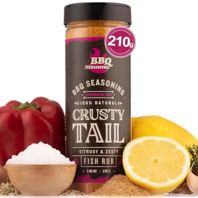 Afbeelding van BBQ Moments Barbecuekruiden voor vis, zalm, sardines in doos, garnalen, zeevruchten, specerijenpoeder en grillkruiden, 350 g