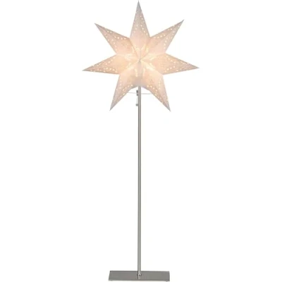 Afbeelding van Witte sterrenlamp Sensy met E14 fitting 83cm stekker Kerstdecoratie