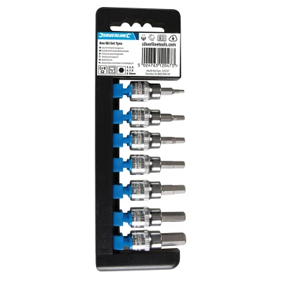Afbeelding van Silverline 7 delige zeskant bit set met 3/8&quot; aandrijving 3 10 mm