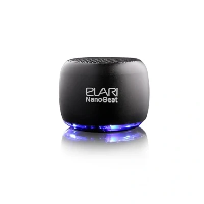 Afbeelding van Mini draagbare bluetooth luidspreker, kleine microfoon, robuuste metalen behuizing, led licht, speeltijd tot 5 uur, betaalbaar voor stereogeluid Elari Nanobeat