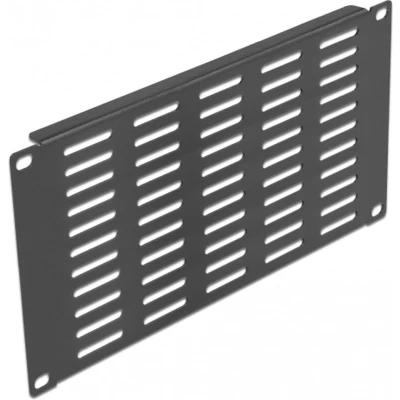 Afbeelding van 10 ″ netwerkkastpaneel met ventilatieslots horizontaal 3U zwart