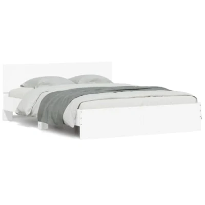 Image de vidaXL Cadre de lit sans matelas blanc 140x190 cm3207497