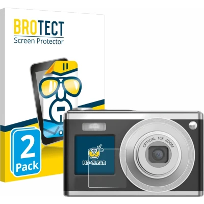 Afbeelding van BROTECT Screenprotector voor Rollei Compactline 10X (Display voor) Folie Beschermfolie transparant (2 Stuks)