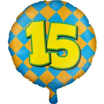 Afbeelding van Helium ballon 15 jaar party 45cm
