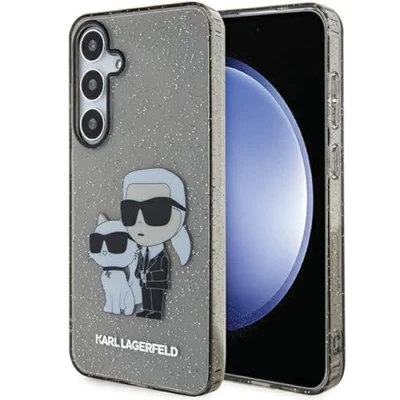 Afbeelding van Samsung Galaxy S24+ Backcase hoesje Karl Lagerfeld Effen Donkergrijs TPU (Zacht)