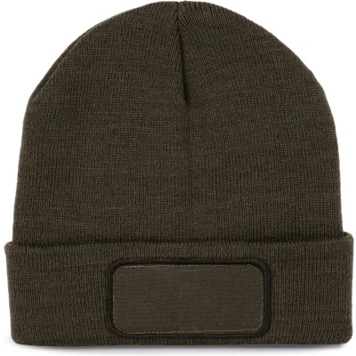 Afbeelding van K up Gerecycleerde muts met patch en Thinsulate voering KP891 Dark Khaki