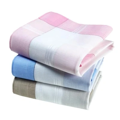 Afbeelding van Zakdoeken voor dames, premium stof, 100% gekamd katoen, 35 cm x cm, 3 delig, model P07